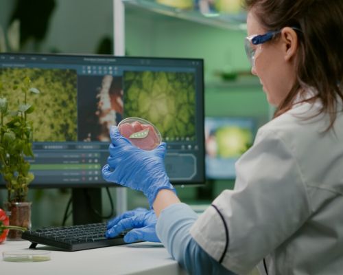 Laboratory researcher developing innovative ecological technologies for sustainability.