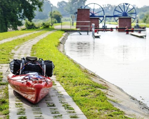 Drip irrigation system and water-efficient practices in agricultural landscapes.